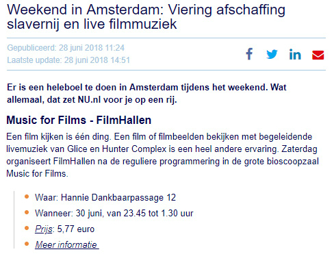 nu.nl: music for films, filmhallen, amsterdam – june 30 2018