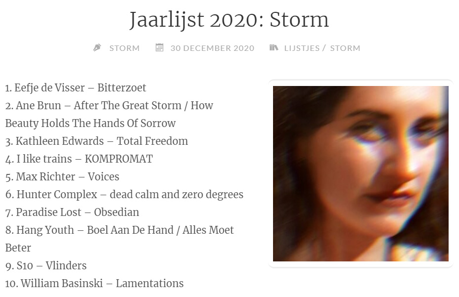 file under: jaarlijst 2020 by storm (including dead calm and zero degrees)
